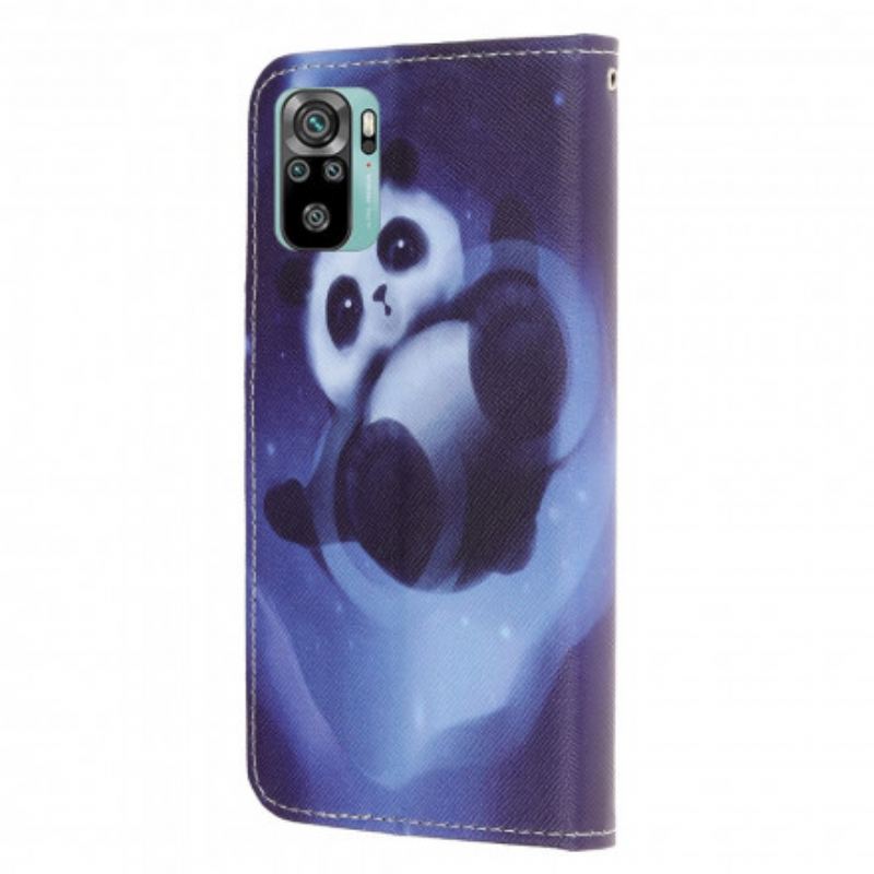 Housse Xiaomi Redmi Note 10/10S/ Poco M5s Panda Space à Lanière