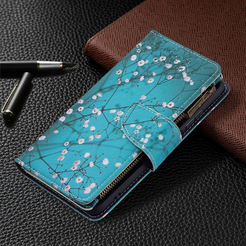 Housse Xiaomi Redmi Note 10/10S/Poco M5s Poche Zippée Arbre