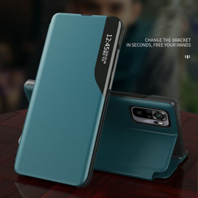 View Cover Xiaomi Redmi Note 10/10S/Poco M5s Effet Cuir