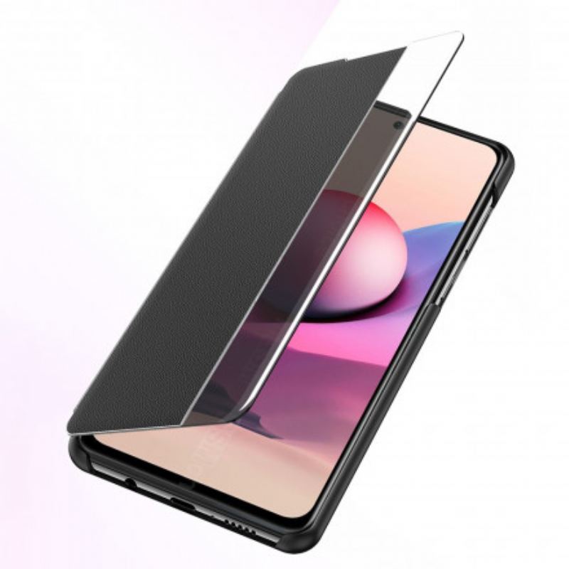 View Cover Xiaomi Redmi Note 10/10S/Poco M5s Simili Cuir Premium