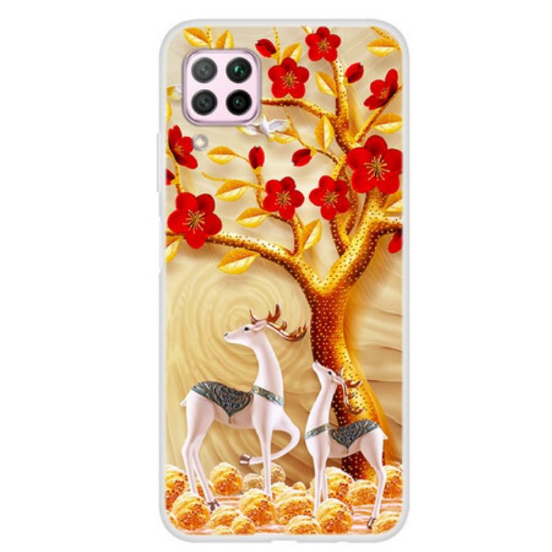 Coque Huawei P40 Lite Arbre Doré