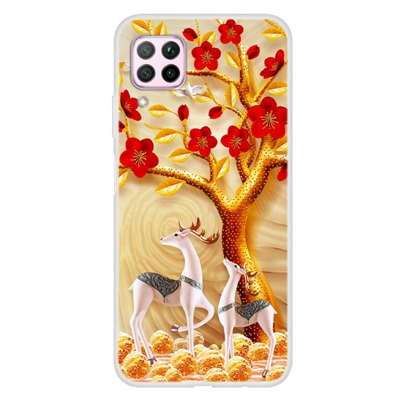 Coque Huawei P40 Lite Arbre Doré