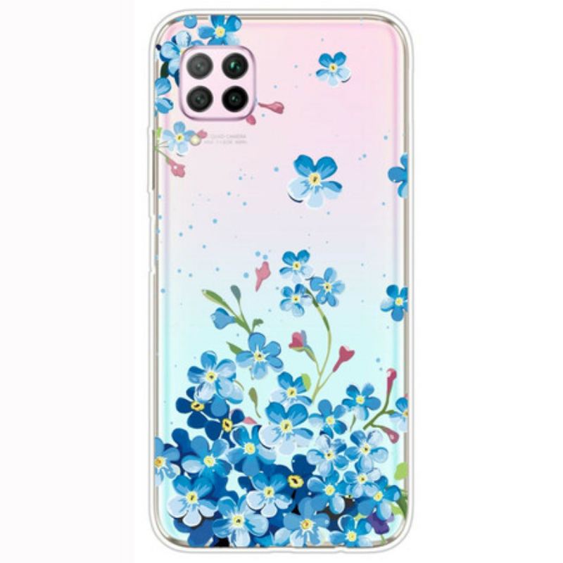 Coque Huawei P40 Lite Bouquet de Fleurs Bleues