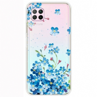 Coque Huawei P40 Lite Bouquet de Fleurs Bleues