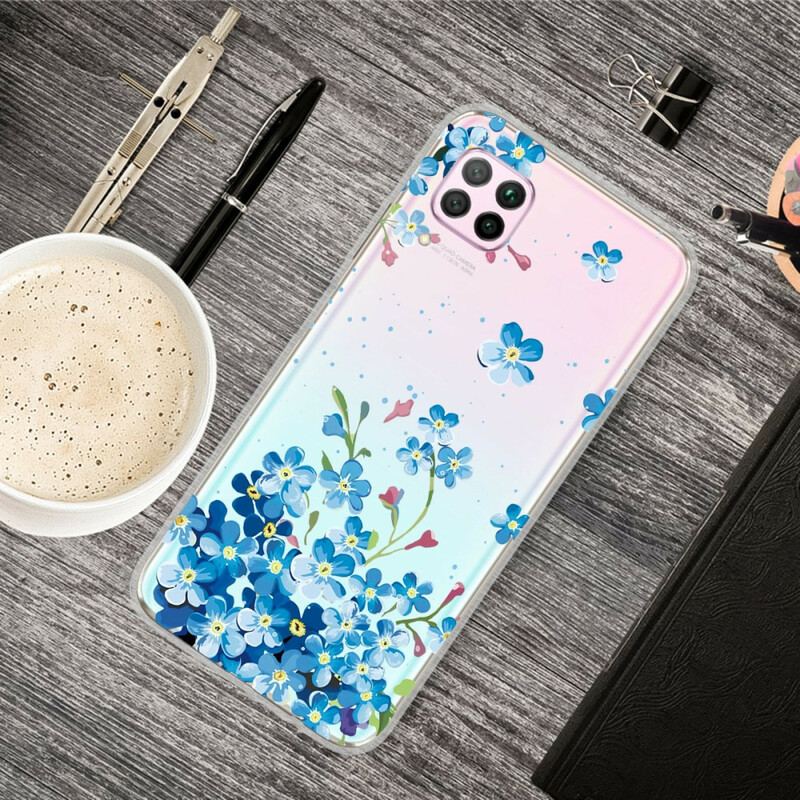 Coque Huawei P40 Lite Bouquet de Fleurs Bleues