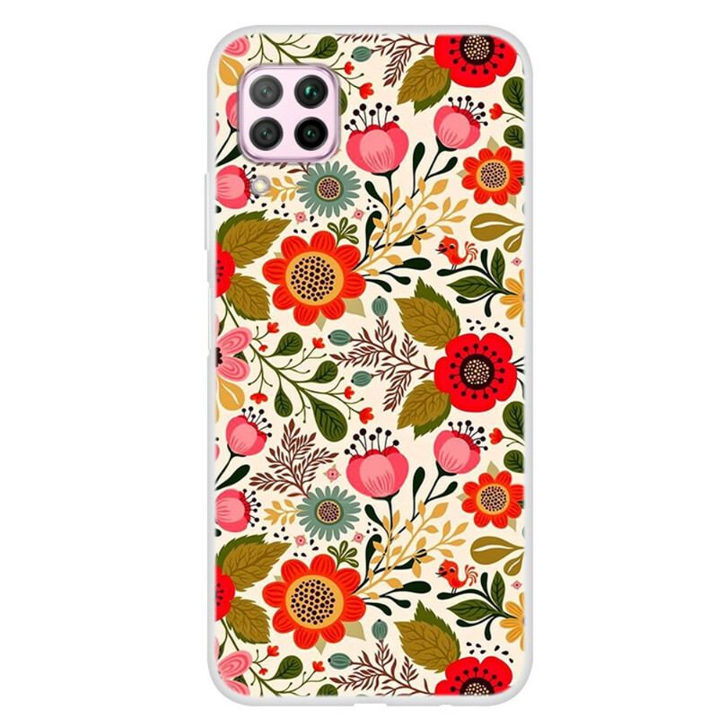 Coque Huawei P40 Lite Tapisserie Fleurie