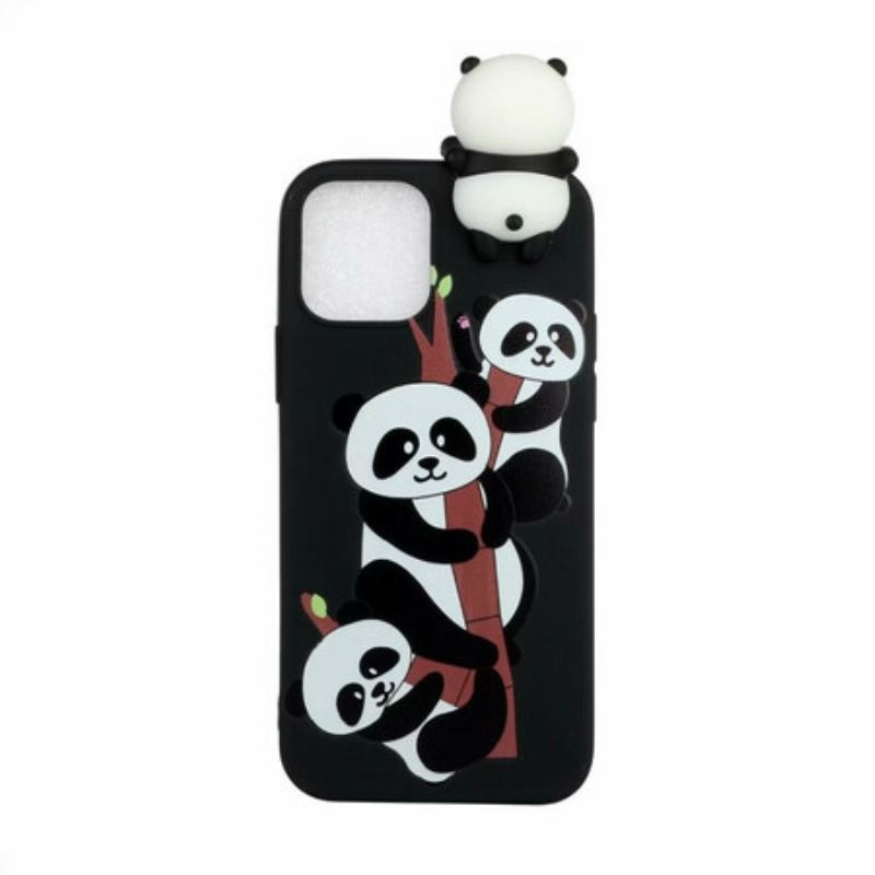 Coque iPhone 13 Pro 3D Pandas Sur Le Bambou