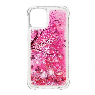 Coque iPhone 13 Pro Arbre Paillettes