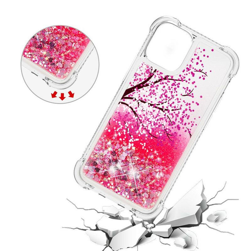 Coque iPhone 13 Pro Arbre Paillettes