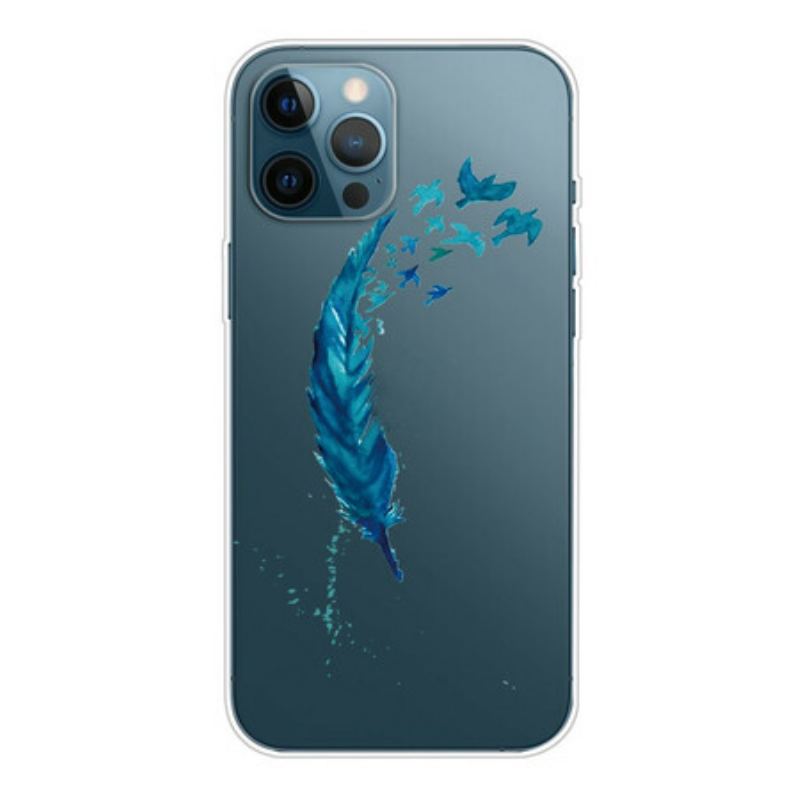 Coque iPhone 13 Pro Belle Plume Bleue