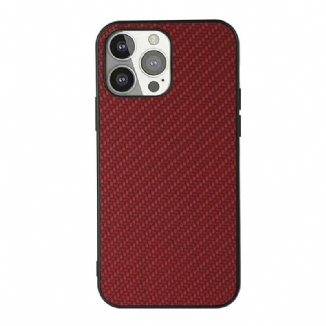 Coque iPhone 13 Pro Effet Cuir Texture Fibre Carbone