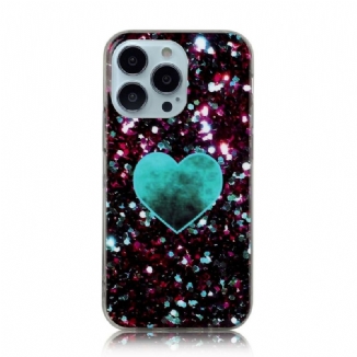 Coque iPhone 13 Pro Marbre Paillettes