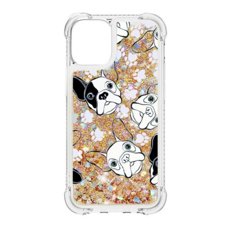 Coque iPhone 13 Pro Mr Chien Paillettes