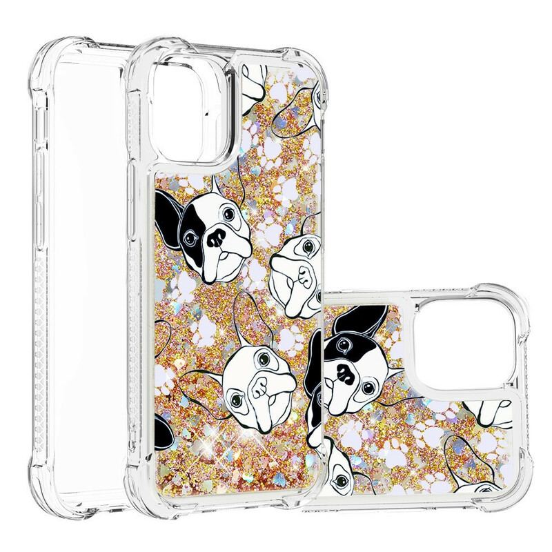 Coque iPhone 13 Pro Mr Chien Paillettes