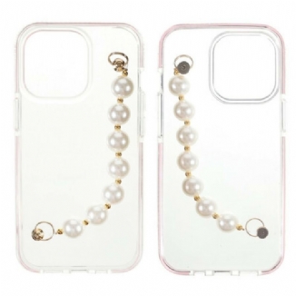 Coque iPhone 13 Pro Silicone Bracelet Perles