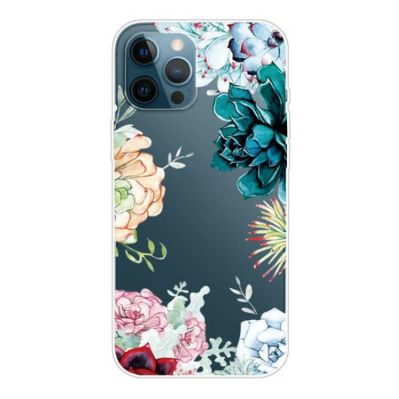 Coque iPhone 13 Pro Top Fleurs Aquarelle