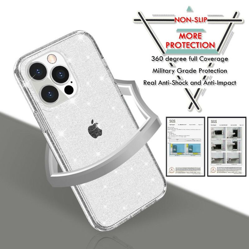 Coque iPhone 13 Pro Transparente Paillettes