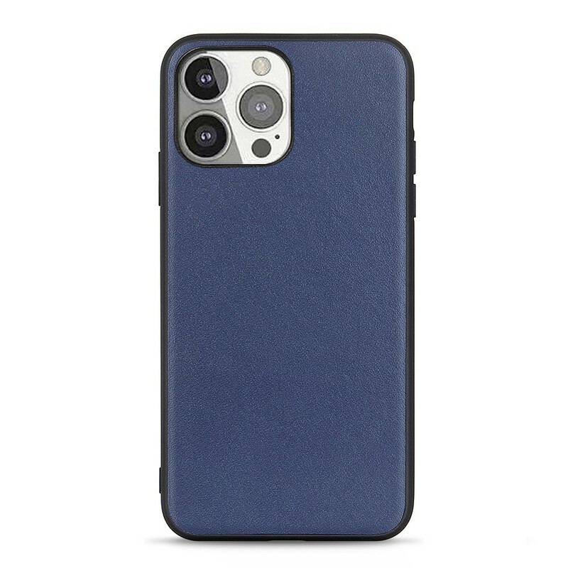 Coque iPhone 13 Pro Véritable Cuir Litchi