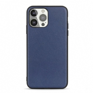 Coque iPhone 13 Pro Véritable Cuir Litchi