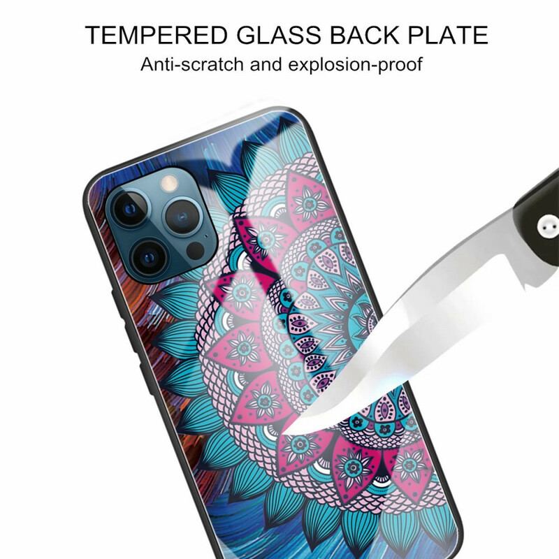 Coque iPhone 13 Pro Verre Trempé Mandala