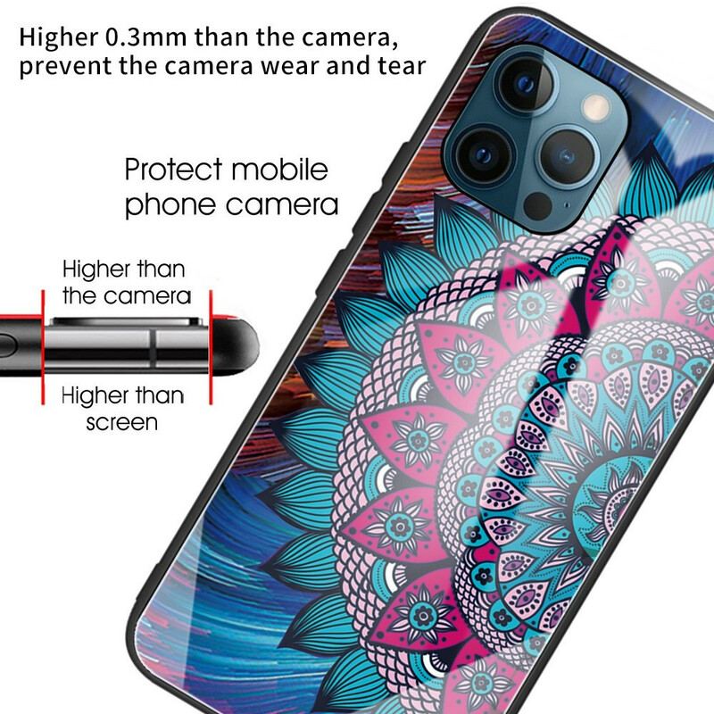 Coque iPhone 13 Pro Verre Trempé Mandala