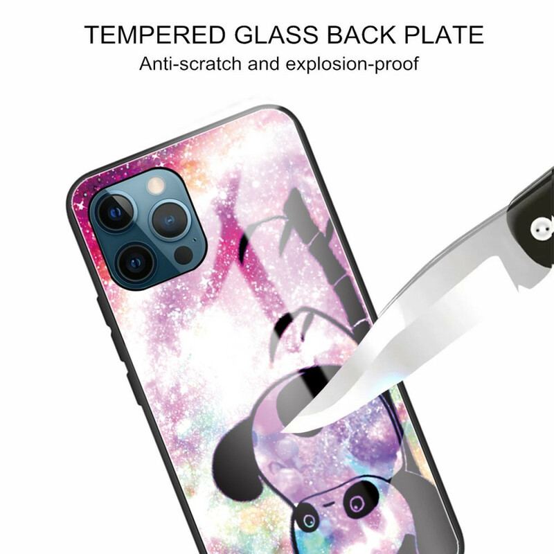 Coque iPhone 13 Pro Verre Trempé Panda et Bambou