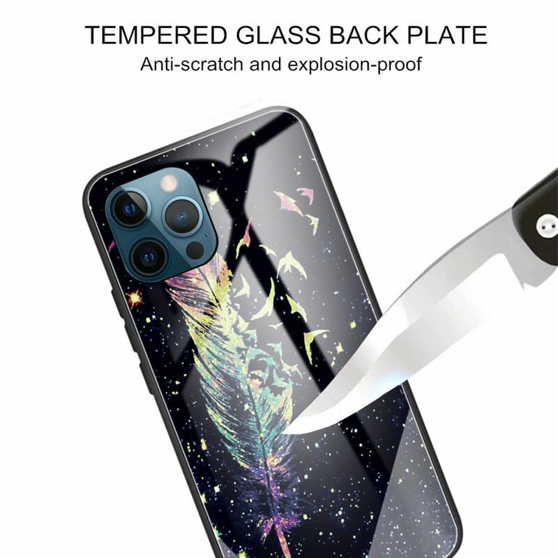 Coque iPhone 13 Pro Verre Trempé Plume