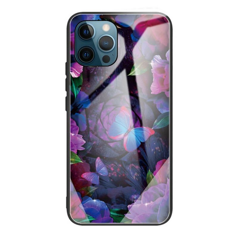 Coque iPhone 13 Pro Verre Trempé Variation Papillons