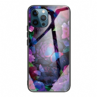 Coque iPhone 13 Pro Verre Trempé Variation Papillons