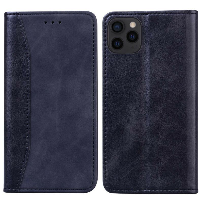 Flip Cover iPhone 13 Pro Effet Cuir Business Bicolore