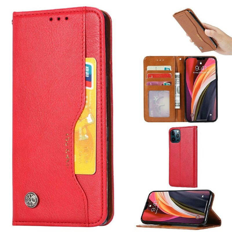 Flip Cover iPhone 13 Pro Simili Cuir Porte-Cartes