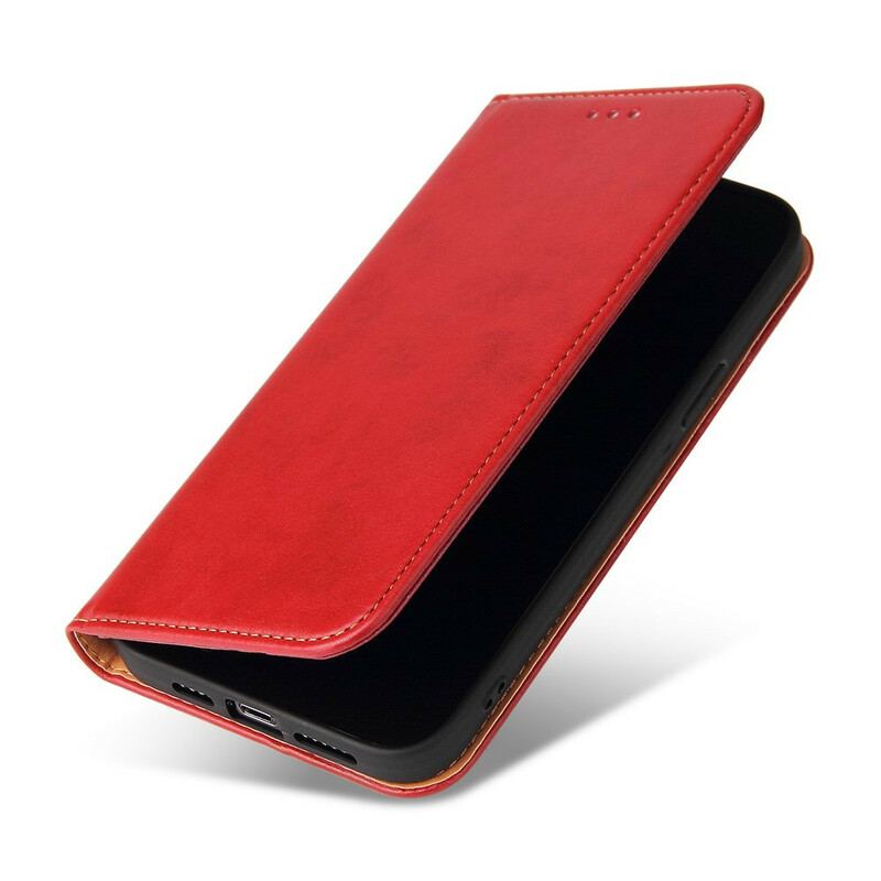 Flip Cover iPhone 13 Pro Simili Cuir Sobriété