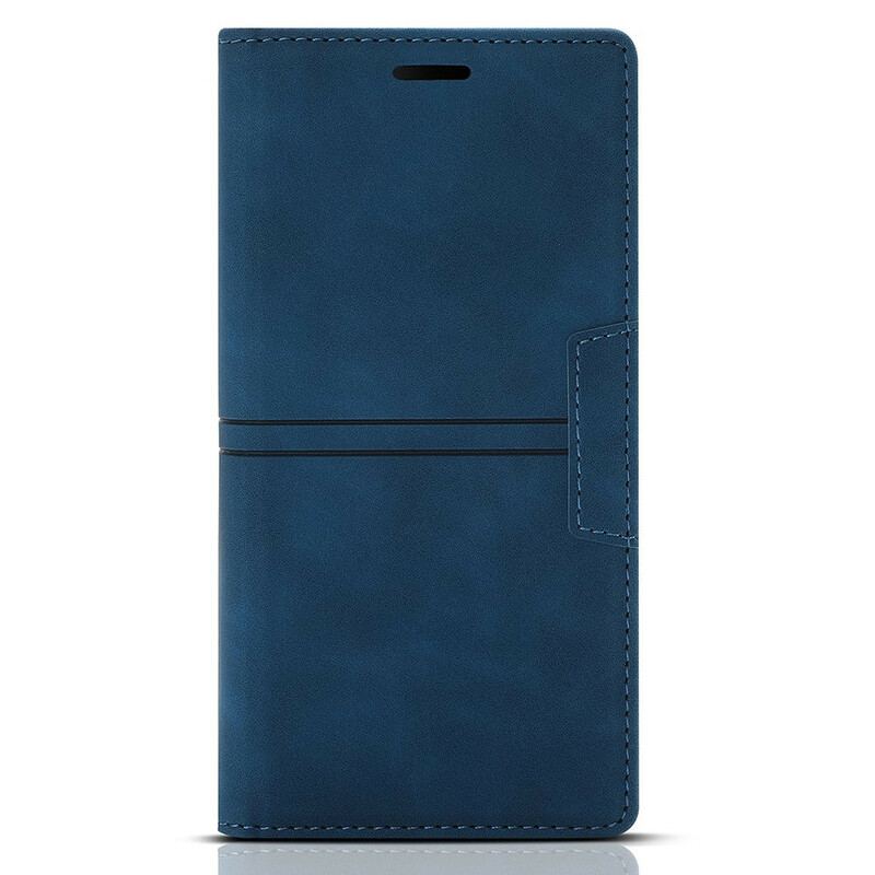 Flip Cover iPhone 13 Pro Style Cuir Couture Fermoir Magnétique