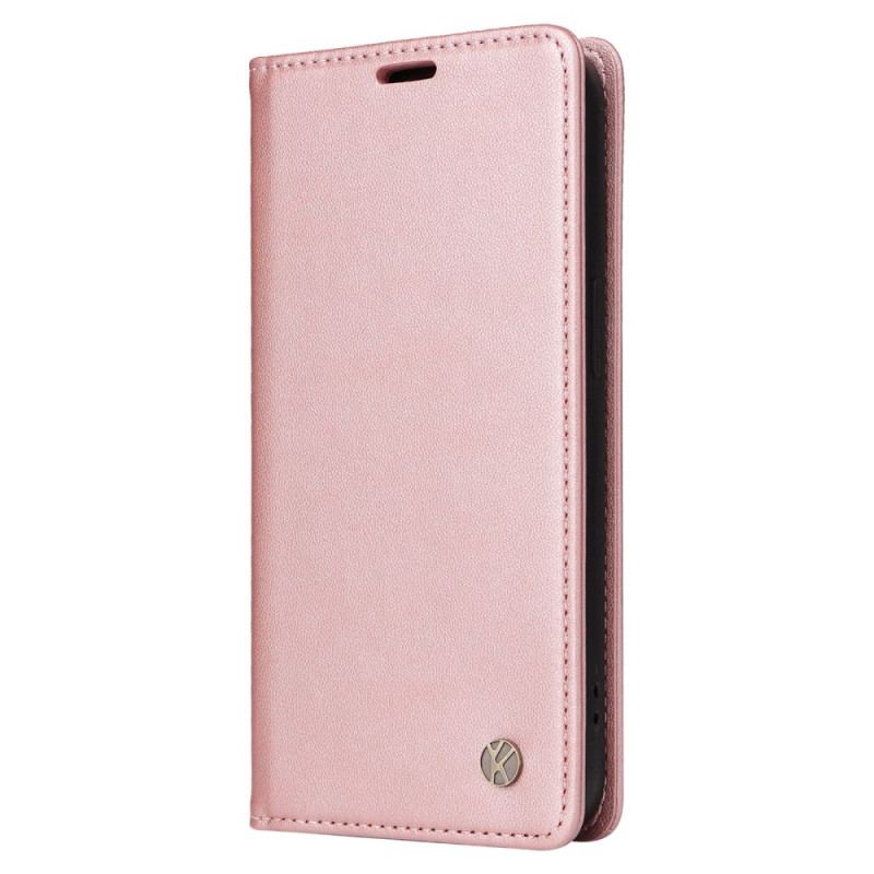 Flip Cover iPhone 13 Pro Style Cuir Rivet YIKATU