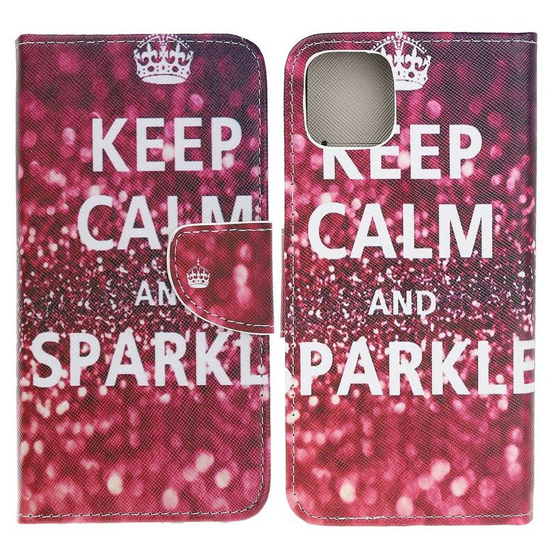 Housse iPhone 13 Pro Keep Calm and Sparkle