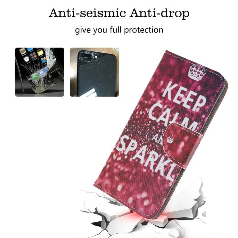 Housse iPhone 13 Pro Keep Calm and Sparkle