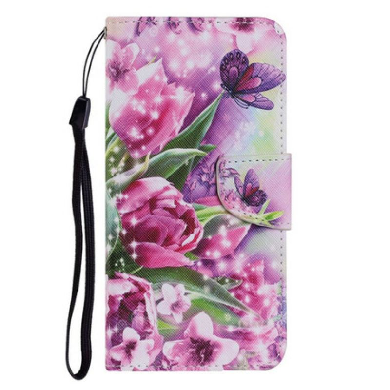 Housse iPhone 13 Pro Papillons et Tulipes