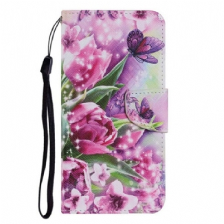 Housse iPhone 13 Pro Papillons et Tulipes