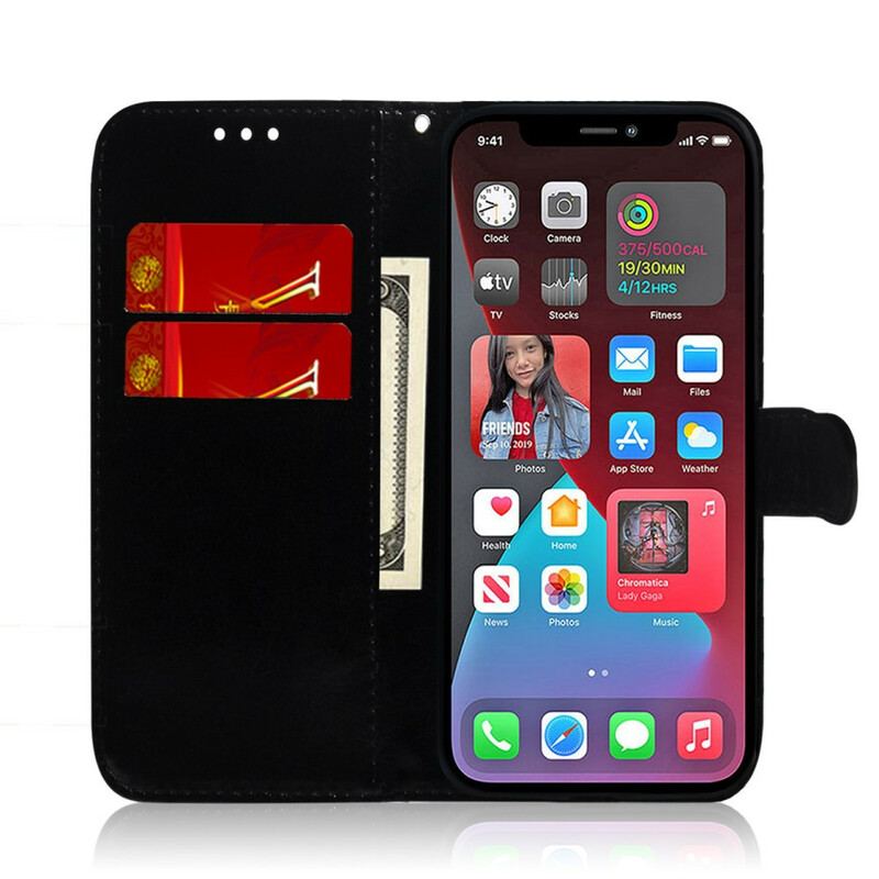 Housse iPhone 13 Pro Simili Cuir Couverture Miroir