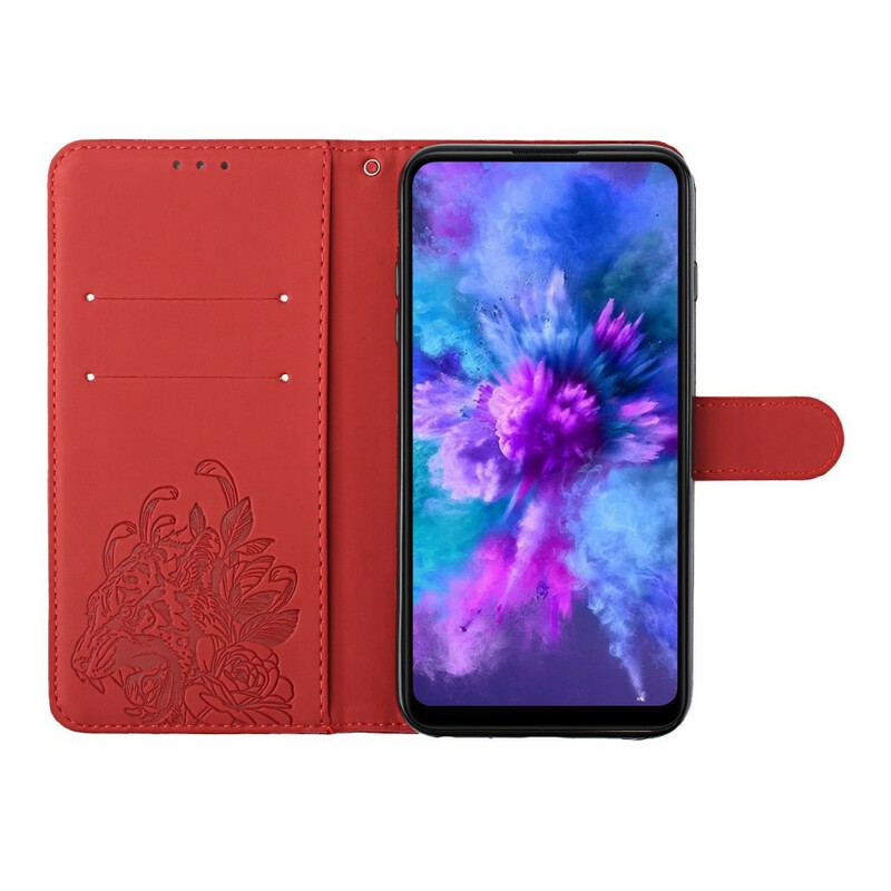 Housse iPhone 13 Pro Tigre Baroque à Lanière