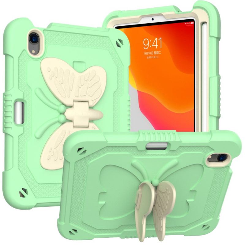 Coque iPad Mini 6 (2021) Ultra Résistante et Bandoulière Papillon