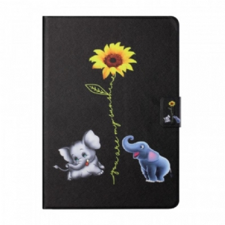 Housse iPad Mini 6 (2021) Éléphants Tournesol