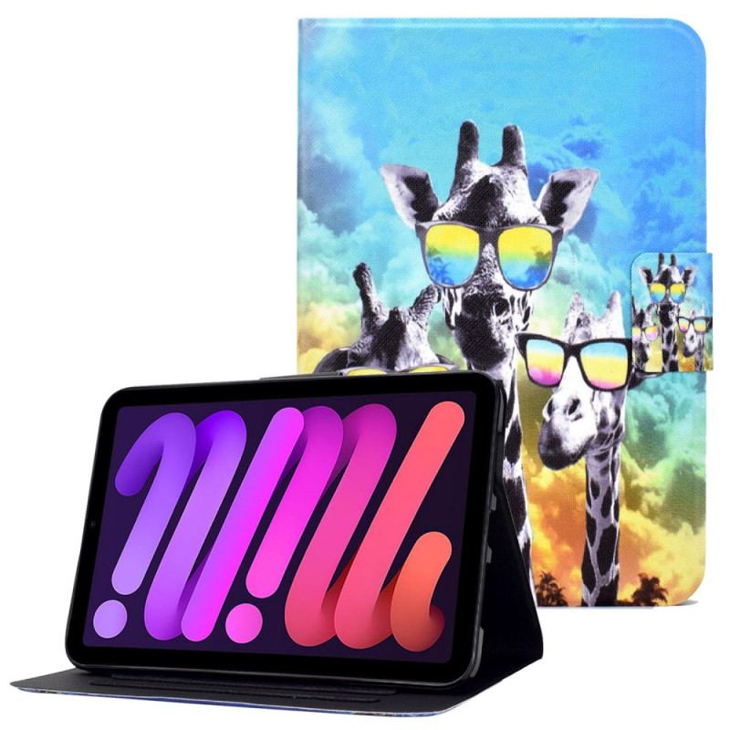 Housse iPad Mini 6 (2021) Funky Girafes