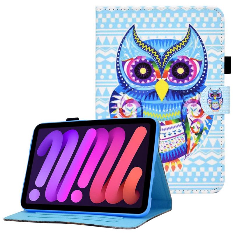 Housse iPad Mini 6 (2021) Hibou Tribal