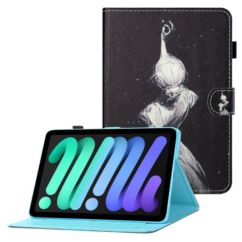 Housse iPad Mini 6 (2021) Jeune Fille Art