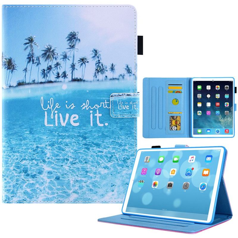 Housse iPad Mini 6 (2021) Life is Short Marine