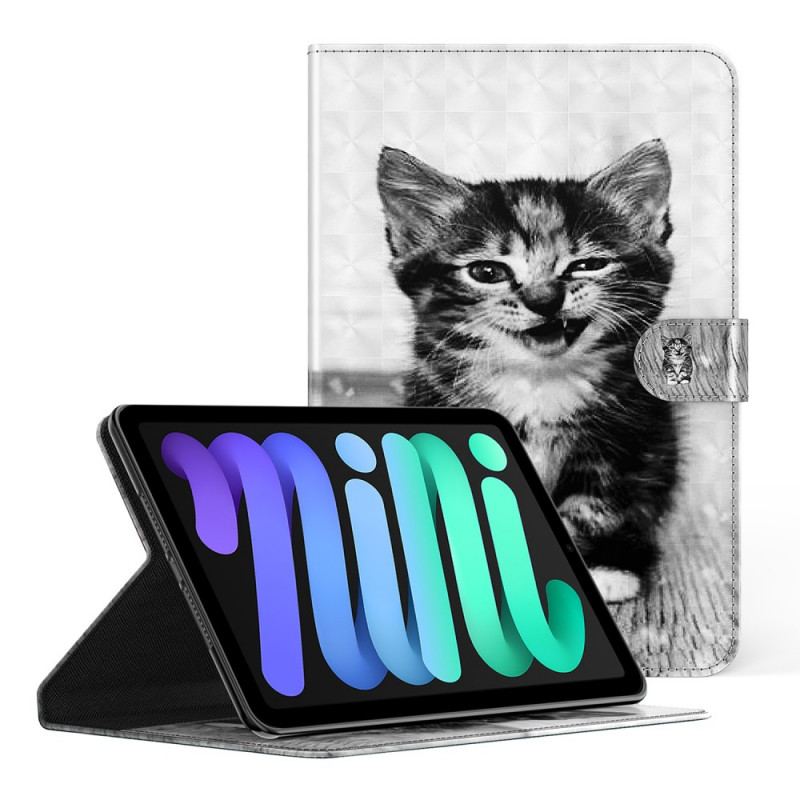 Housse iPad Mini 6 (2021) Simili Cuir Chaton