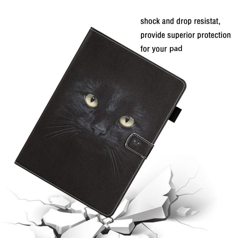 Housse iPad Mini 6 (2021) Yeux de Chat Noir