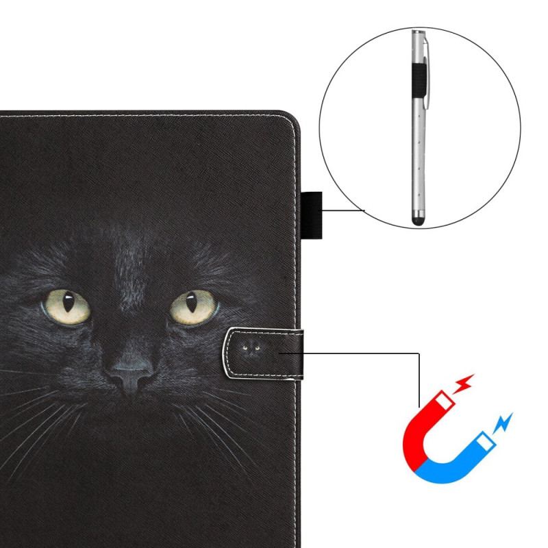 Housse iPad Mini 6 (2021) Yeux de Chat Noir