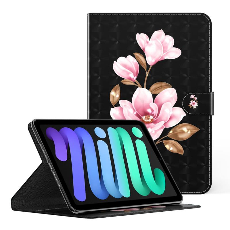 Housse Simili Cuir iPad Mini 6 (2021) Fleurs D'Arbre